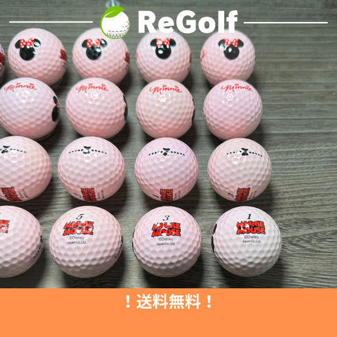 【中古】 【送料無料】 ロストボール アルペン ディズニー ミニーマウス ゴルフボール ピンク 年式混合 20球 ACランク リゴルフ
